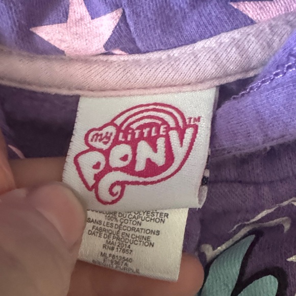 My Little Pony Purple Kids Bottoms with Rainbow Hoodie Set - Picture 4 of 7